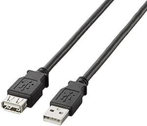 エレコム(ELECOM) USB延長ケーブル USB2.0 A-Aメスタイプ 1m ブラック U2C-E10B