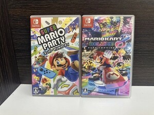 K033-J9-3848 nintendo Nintendo Nintendo Switch soft / super Mario party / Mario Cart 8 Deluxe 2 point present condition goods ①