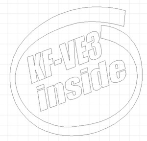 「KF-VE3 inside」ステッカー　intel inside　パロディ