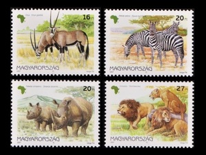 cλ54y5-1h　ハンガリー1997年　アフリカの動物・4枚完