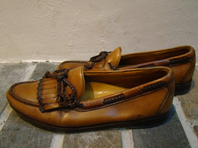 ALLEN EDMONDS USA製 Woodstock Loafers 9.5 C ブラウン アレンエドモンズ ウッドストック レザー ローファー スリッポン タッセル