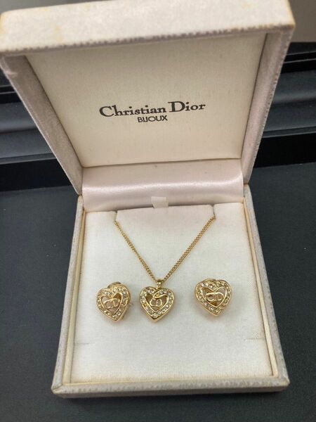 Christian Dior ネックレス イヤリング ゴールドカラー アクセサリー クリスチャンディオール