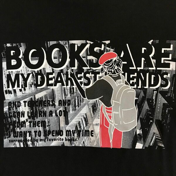 【美品】park street メンズTシャツ黒 Lサイズ book sare