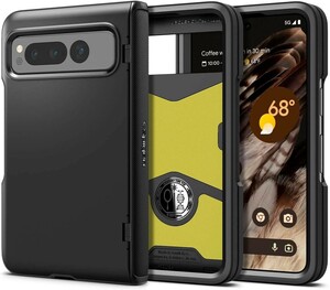 Spigen Pixel Fold ケース 全面保護 フルカバー 3重構造 [TPU+PC+XRD] 米軍MIL規格取得 耐衝撃 ワイヤレス充電対応 ACS05920 (ブラック)