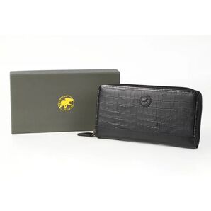 新品未使用品HUNTING WORLD ラウンド長財布ブラック&カーキ本物正規品
