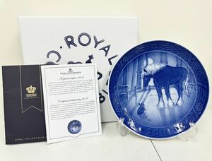 9NH ROYAL COPENHAGEN ロイヤルコペンハーゲン イヤープレート 2019 馬 うさぎ 18cm 箱付き 飾り皿 