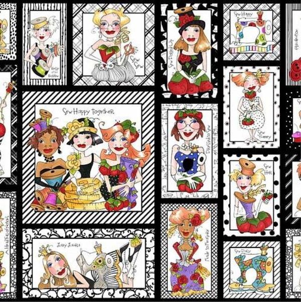 USAコットン ロラライハリス Sew Curious パネル生地