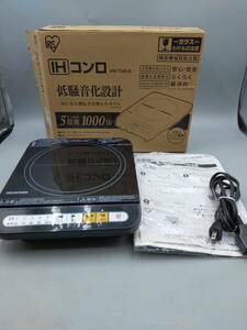 ◎アイリスオーヤマ IHコンロ IHK-T34E-B 火力調節5段階 1000W ガラストップ