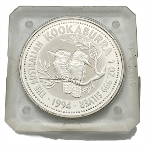 1994年 オーストラリア クッカバラ 銀貨 1ドル 純銀 31.1g 1oz 貨幣 シルバーコイン カワセミ コレクション エリザベス2世