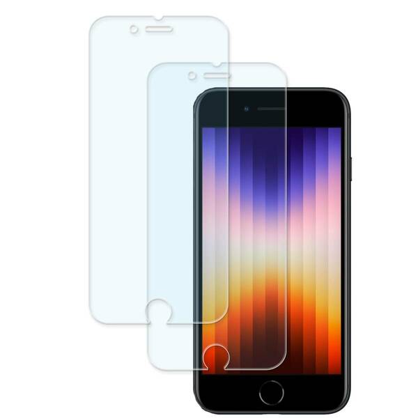 【在庫処分】KPNS 日本素材製 ブルーライトカット iPhoneSE 3 第3世代 2022 / iPhone SE 【2枚セッ