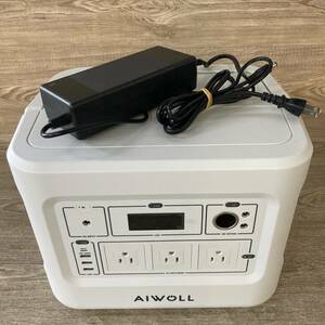 AIWOLL パワーステーション AW1500 通電確認OK 非常用バッテリー ポータブル アウトドア 防災 キャンプ アウトドア tmc02056654