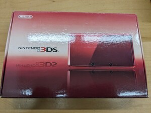 [c588][ almost unused * operation goods * the first period . ending ] Nintendo 3DS body set CTR-001 red box attaching instructions attaching 