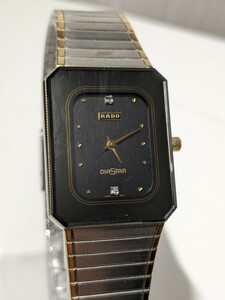 【M151】【美品・稼働品・電池交換済み】 RADO ラドー DIASTAR ダイヤスター 133.1014.3 クオーツ 腕時計 メンズ 2針