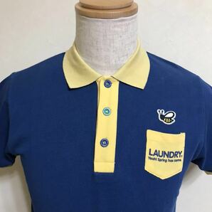 LAUNDRY ランドリー 蜂 鹿の子 ポロシャツ 半袖 トップス サイズS ネイビー イエロー 161-42907の画像3