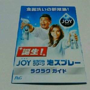 【木下優樹菜・藤本敏史】JOYミラクルクリーン泡スプレー販促リーフレット