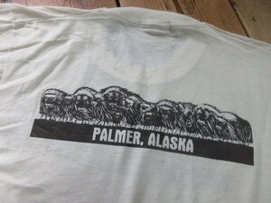 80s vintage Tシャツ L アラスカ　バッファロー　アニマル柄　シングル　スクリーンスターズ　ヴィンテージ　アメリカ古着　sy1442
