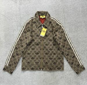 Mサイズ 新品未使用 GUCCI adidas 総柄 ジャケット グッチ アディダス ジャージ トラックトップ GG柄 レア モノグラム 完売コラボ 正規品