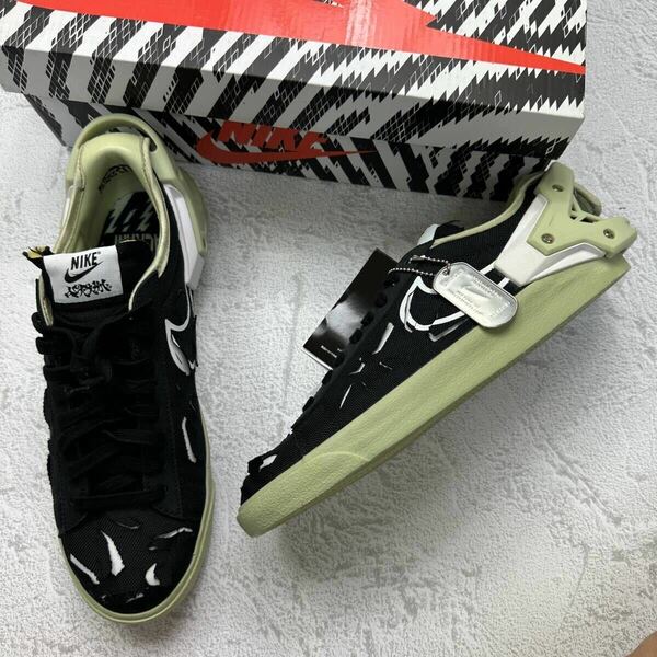 26.5cm 新品未使用 NIKE Acronym Blazer Low ナイキ アクロニウム ブレザー スニーカー シューズ コラボ 人気 SWOOSH 箱有り 正規品