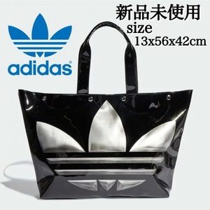  новый товар не использовался adidas Originalsshopa- сумка нейлон большая сумка портфель черный чёрный to зеркальный . il Bick Logo популярный глянец стандартный товар 