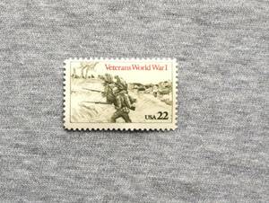 USA287 America 1985 year the first next world large war. . position army person 22 cent 1 kind single one-side stamp 1 sheets 