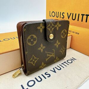 2868【未使用に近い】LOUIS VUITTON ルイヴィトン モノグラム コンパクトジップ ラウンドファスナー 二つ折り財布 M61667/CA1003