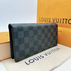 2871【美品】LOUIS VUITTON ルイヴィトン ダミエ グラフィット ポルトフォイユロン 長財布 二つ折り財布 札入れ ウォレット N62227/TA4155