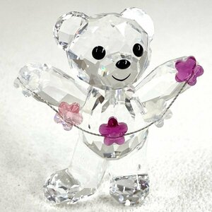 【希少】SWAROVSKI スワロフスキー 1016620 Kris Bear クリスベア 『フラワーズ フォー ユー(Flowers for you)』 クリスタル クマ くま