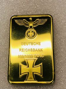 金貨　ナチス.ドイツ 帝国銀行 ゴールドバー 美品　金貨　古銭　約27.86g ヨーロッパ古銭 外国古銭 