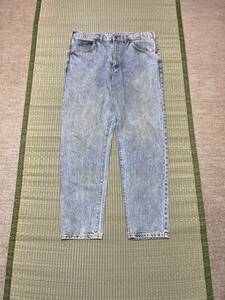 EDWIN Edwin YT1431 W40 Denim джинсы кожа patch ZIP UP конический редкий редкость снят с производства популярный дизайн стандартный мужской American Casual б/у одежда 