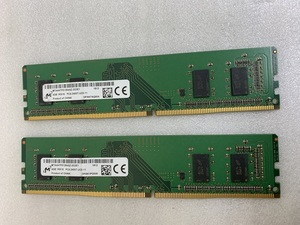 MICRON 1RX16 PC4-2400 4GB 2枚組 1セット 8GB DDR4 デスクトップ用メモリ 288ピン ECC無し DDR4 19200 4GB 2枚 8GB DDR4 DESKTOP RAM
