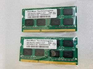 SANMAX 2Rx8 PC3-12800S 4GB 2 sheets set 8GB DDR3 Note PC for memory 204 pin DDR3-1600 4GB 2 sheets DDR3 LAPTOP RAM