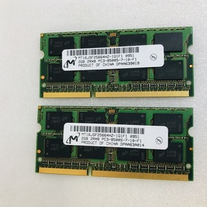 MICRON PC3-8500S 4GB 2GB 2枚組 4GB DDR3 ノート用メモリ 204ピン DDR3-1066 2GB 2枚 4GB DDR3 LAPTOP RAM