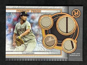 75 sheets limitation da ruby shu have 4 relic [2023 Topps Museum Collection PRIMARY PIECES QUAD RELIC YU DARVISH]pa dress WBC 200.