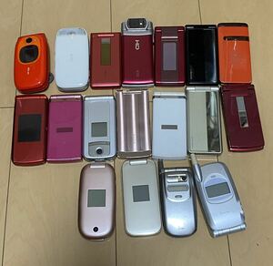 [1 jpy ~] mobile telephone mobile galake- Galapagos body 18 point set sale operation not yet verification Junk 