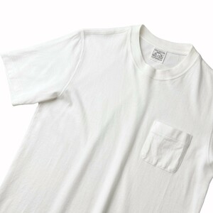 美品 LOOPWHEELER ループウィラ－ ポケット 半袖 Tシャツ ポケT メンズ S 白 ホワイト 無地 上質 日本製 人気 トップス シャツ カットソー