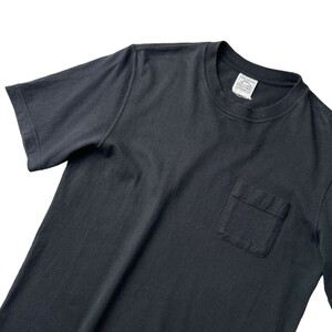美品 LOOPWHEELER ループウィラ－ ポケット 半袖 Tシャツ ポケT メンズ S 黒 ブラック 無地 上質 日本製 人気 トップス シャツ カットソー