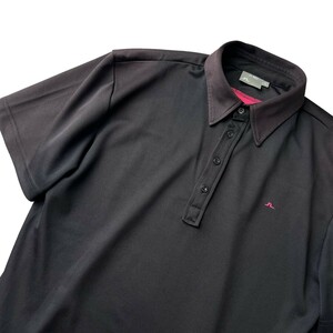  eminent fe-do feeling! J.LINDEBERG J Lindberg . sweat speed . stretch polo-shirt with short sleeves tops cut and sewn men's L black Golf wear 