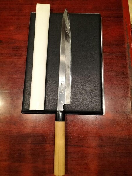 東京杉本 尺一 柳刃包丁 純和鋼 本鍛錬 本焼入 本焼き 330mm