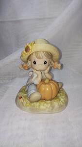  Precious mo- men to ceramics doll girl . pumpkin 