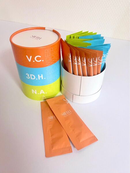 〈新品〉新谷酵素SIRTFL アクティブパウダーセット(V.C./3D.H. /N.A. )各7包+おまけV.C.2包=23包分