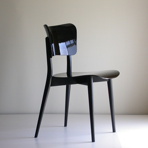 Horgen-Glarus製 Cross Frame chair（design：Max Bill/ 1952年）/ スイスデザイン 曲木椅子 カシュー漆 漆黒