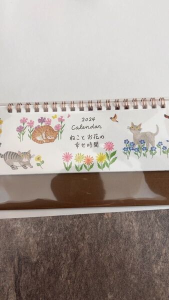 卓上カレンダー猫とお花