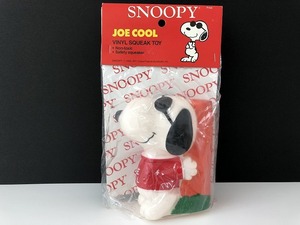 未開封 デッドストック ヴィンテージ スヌーピー JOE COOL ジョークール スクイーズ トイ SNOOPY PEANUTS USA [pe-844]