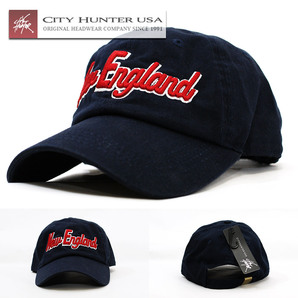 ローキャップ 帽子 City Hunter USA NEW ENGLAND COTTON BASEBALL CAP ネイビー C104-NING-NAV USAブランド