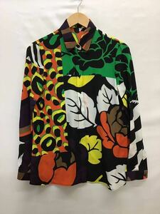 20240602[GIANNI VERSACE] Gianni Versace long sleeve shirt 38 silk multicolor total pattern A73645