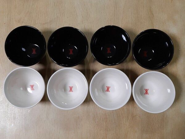 器 華双碗(白・黒)各4個 計8個 非売品