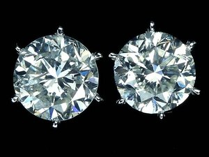 IUL11951I【1円～】新品仕上【RK宝石】≪DIAMOND≫ 極上ダイヤモンド 大粒 0.829ct / 0.819ct K18WG 超高級 一粒ダイヤ ピアス