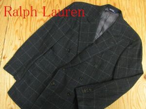 ★ラルフローレン RalphLauren★メンズ ダブルブレスト チェックウールジャケット★R60602013A