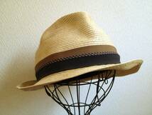 CHELSEA New York チェルシーニューヨーク grace hats グレース ハット・ペーパーヤーンの中折れハット・8557_画像1