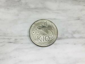 G6/2① Papua New Guinea パプアニューギニア 1975 K10 銀貨 コイン 古銭 40g